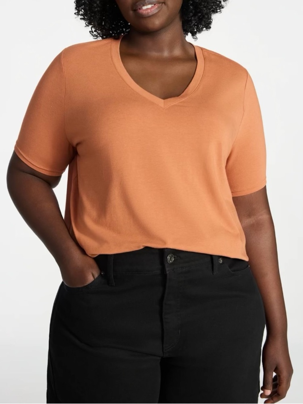 V-Neck Tee with Short Sleeves